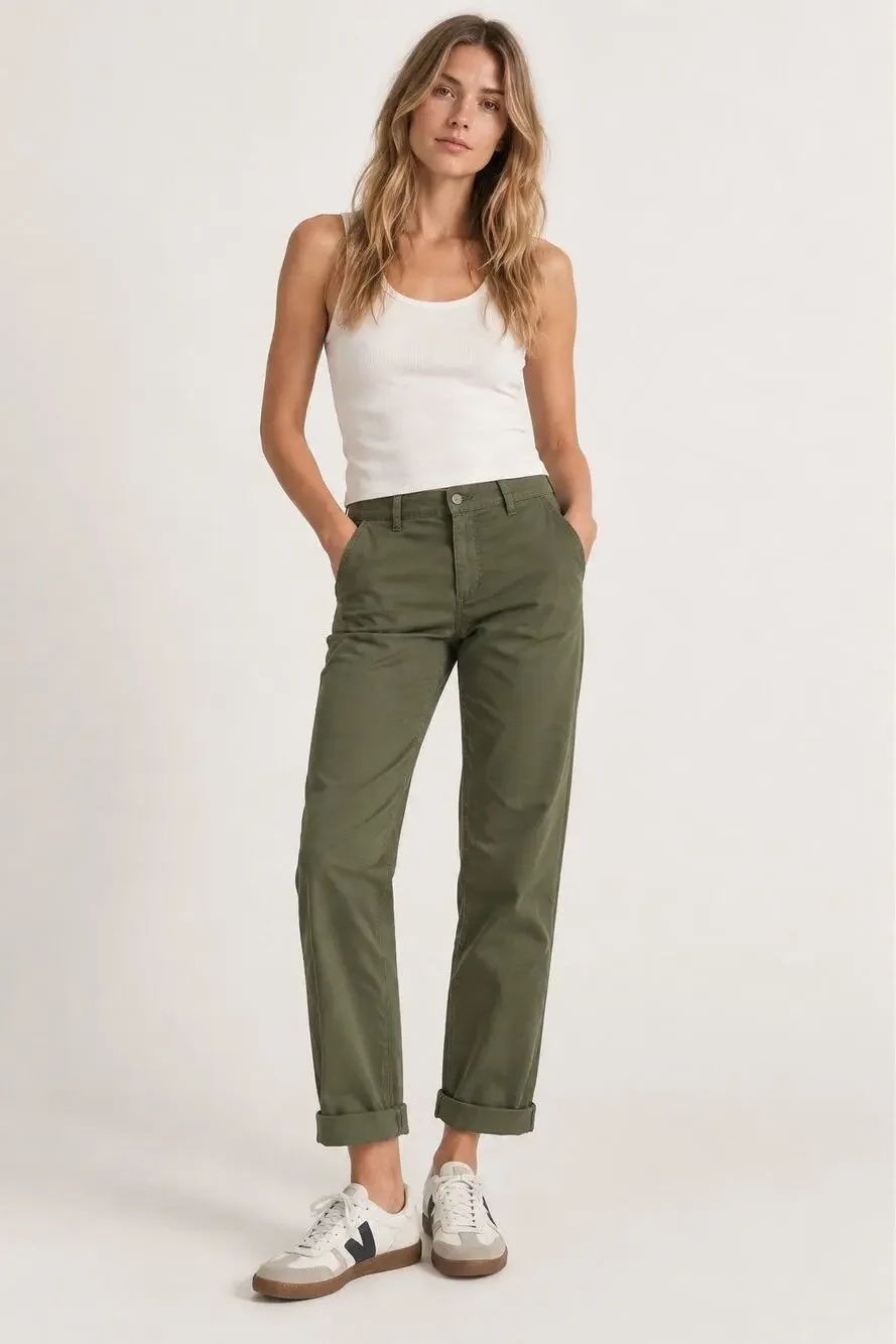 NWT J.Crew Slim Boyfriend Chino Pants Olive Green Size 30 AV254